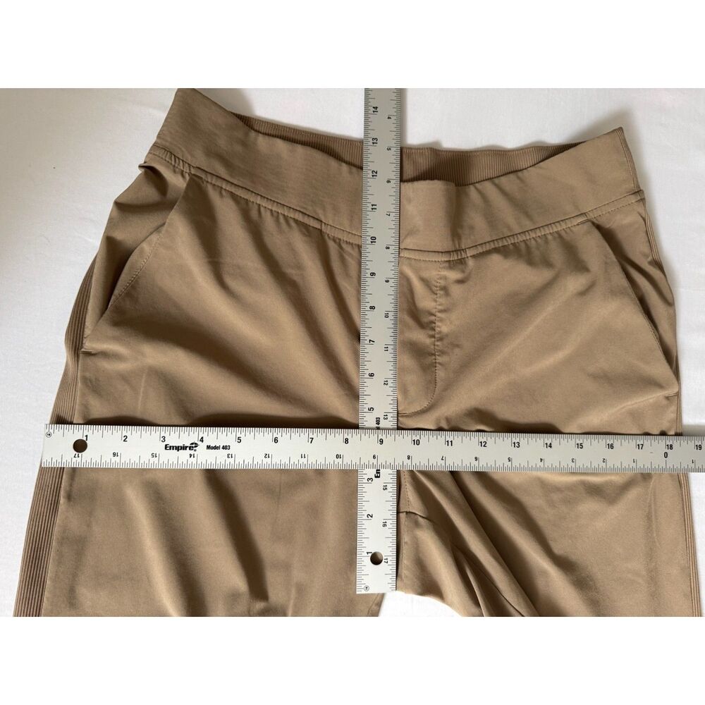 Athleta Brooklyn Ankle Pant | Tan Ribbed Side Panel | Size 6P - Picture 7 of 8